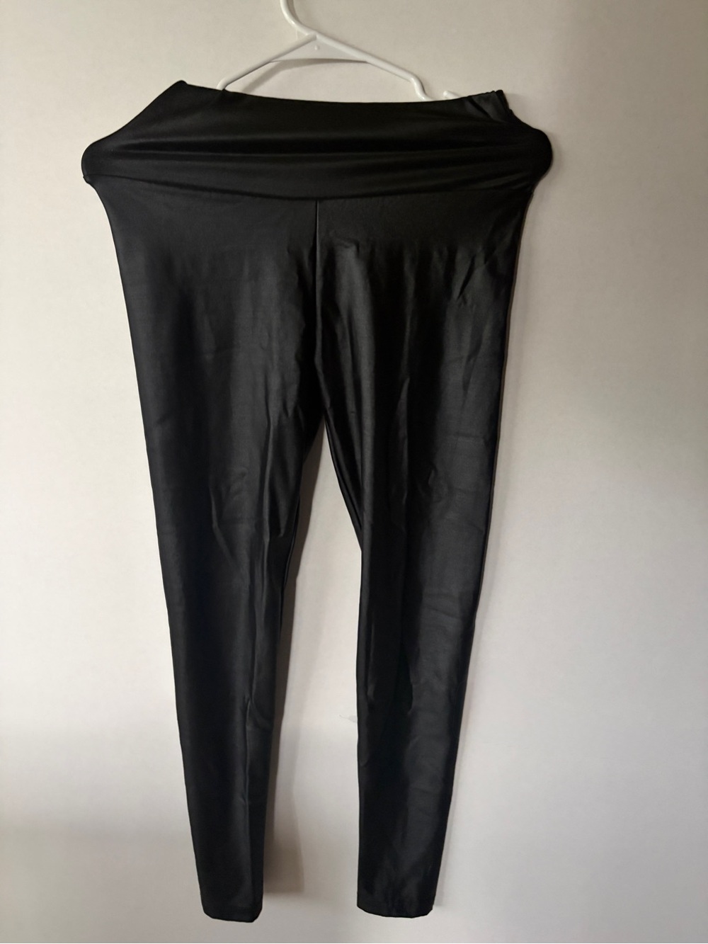 SHEIN black shiny leggings